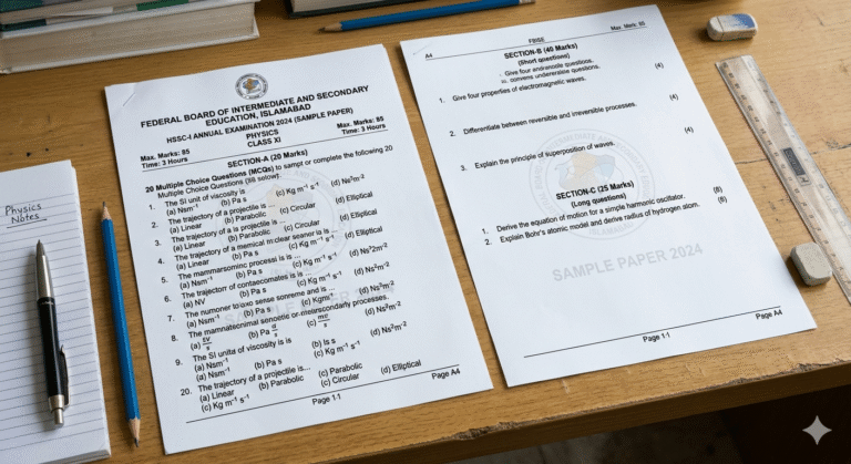 5 Sample Papers (FBISE New Books – 2026) - HSA Notes